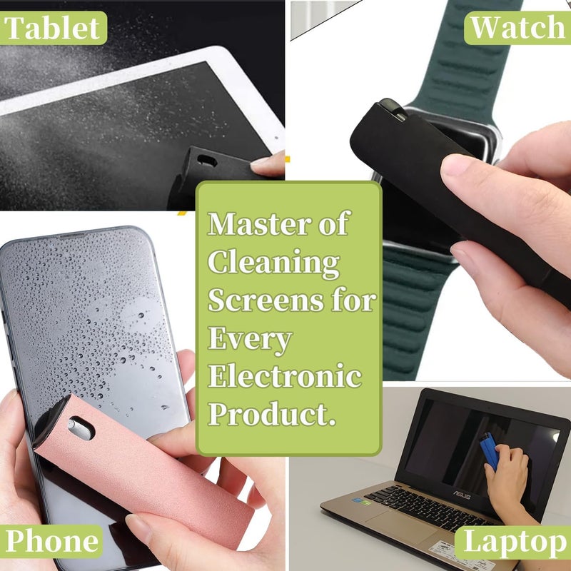 Hatstart Electronic Touch Screen Cleaner Spray and Wiper, Car Laptop Phone Computer TV Screen Cleaning Accessories for MacBook Display iPad iPhone, Fingerprint Eraser for Screens of Mac - Yellow Green Blue - Image 4
